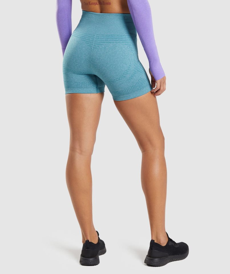 Women's Gymshark Vital Seamless 2.0 Shorts Turquoise | CA DN608A